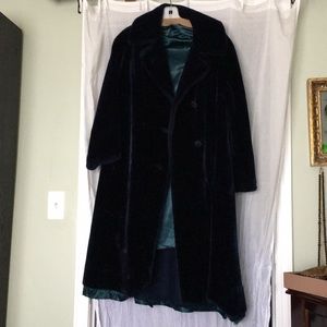 Vintage faux fur trapeze coat